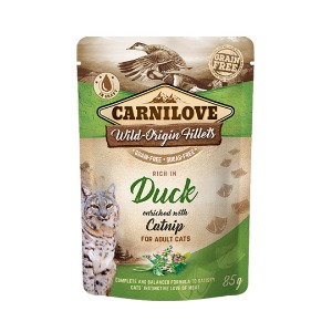 [12개세트] 카니러브 육류 함량 85% 고양이 습식사료 주식파우치 오리 파우치 85g