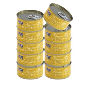 피쉬포캣 고양이 주식 습식사료 참치 치즈 캔 70g x 10개